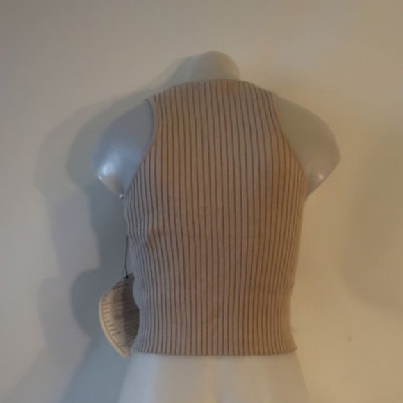 Calvin Klein Jeans Tan Ribbed Tank Top - Picture 3 of 6